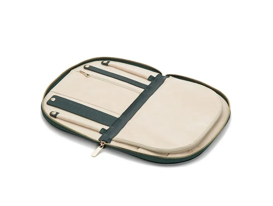 obrazek 3 Stylowe etui podróżne Zoe Forest Green na biżuterię