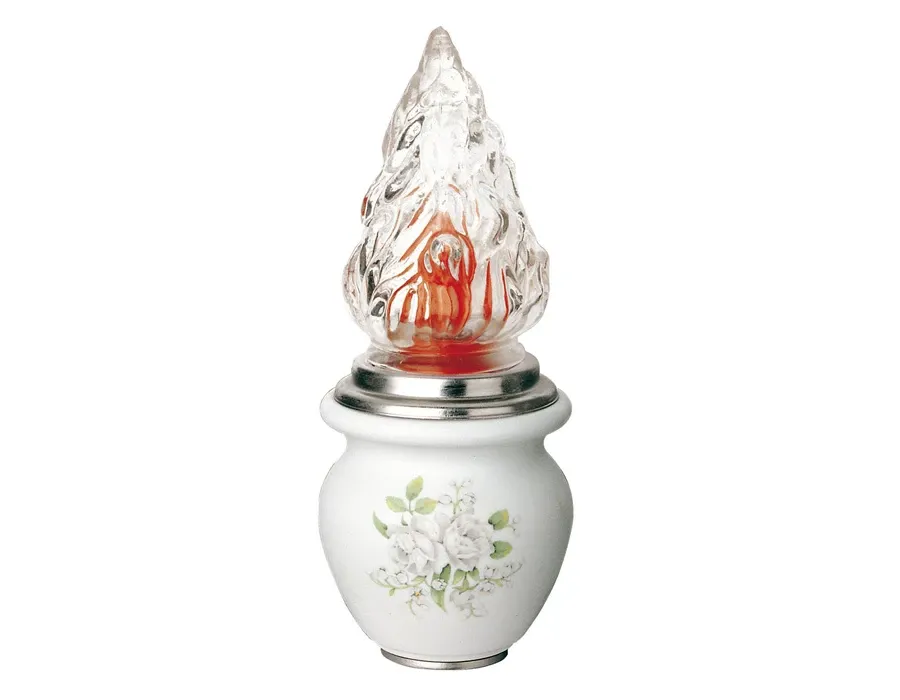 obrazek 1 Ozdobna lampa elektryczna na grób z porcelany