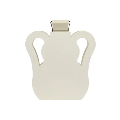 Zdjęcie Stylowy wazon Otto 9x40xH45 cm wykonany z białej naturalnej skóry