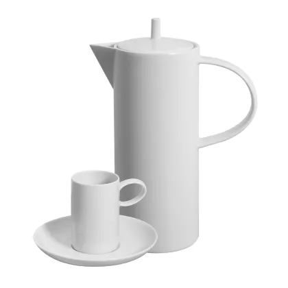 Zdjęcie Klasyczny zestaw do kawy z porcelany z kolekcji Domo White - Vista Alegre