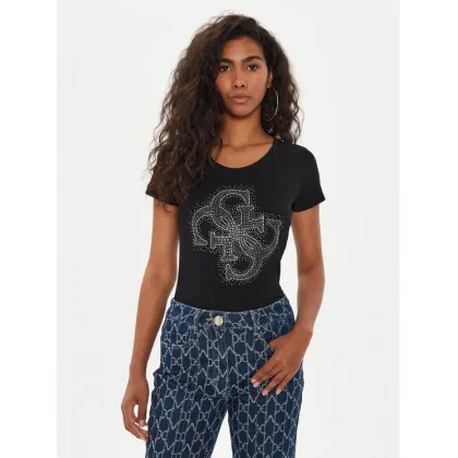 Zdjęcie Guess T-Shirt W4YI37 J1314 Czarny Regular Fit