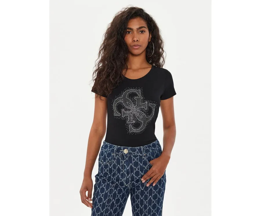 obrazek 1 Guess T-Shirt W4YI37 J1314 Czarny Regular Fit