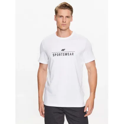 Zdjęcie 4F T-Shirt 4FSS23TTSHM539 Biały Regular Fit