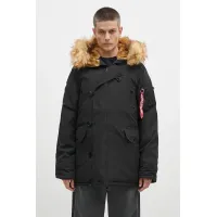 Zdjęcie Alpha Industries kurtka Explorer męska kolor czarny zimowa 193128.03