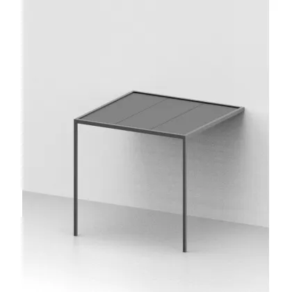 Picture Aluminum wall-mounted pergola Shibuya 266×266 cm in graphite color