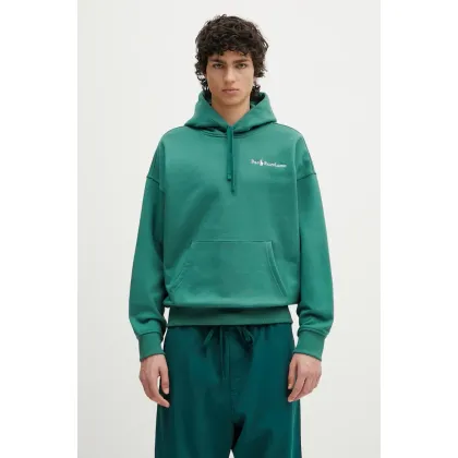Zdjęcie Polo Ralph Lauren bluza Long Sleeve Sweatshirt męska kolor zielony z kapturem gładka 710961135