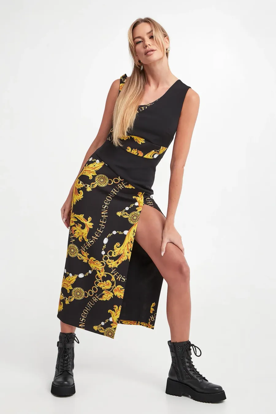 obrazek 1 Sukienka midi VERSACE JEANS COUTURE Versace Jeans Couture