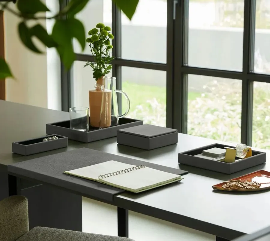 obrazek 4 Ładny pojemnik na spinacze Atena Large Anthracite Grey