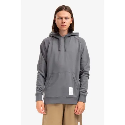 Zdjęcie Norse Projects bluza bawełniana Kristian Tab Series męska kolor szary z kapturem gładka N20.1294.1072-1072