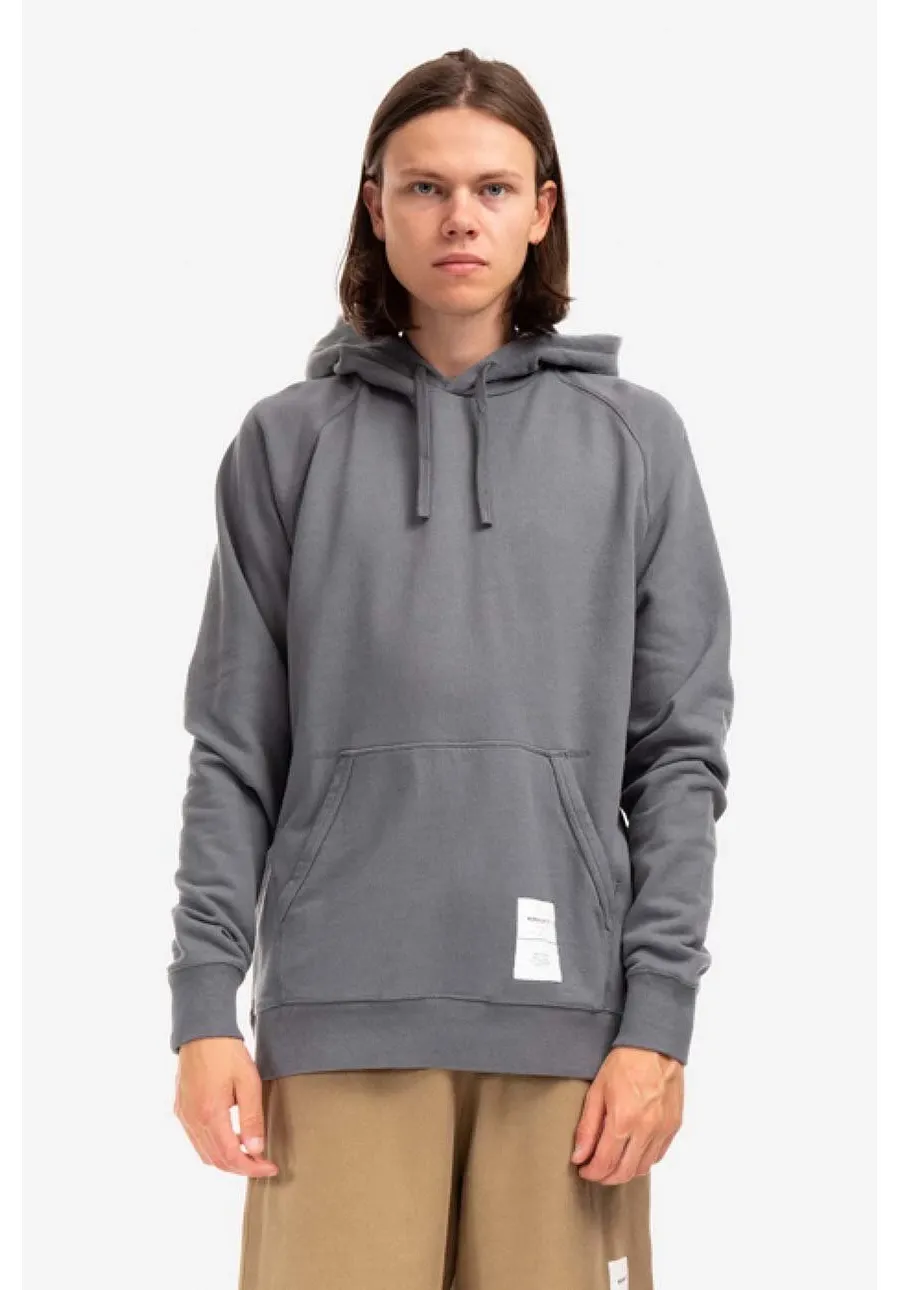 obrazek 1 Norse Projects bluza bawełniana Kristian Tab Series męska kolor szary z kapturem gładka N20.1294.1072-1072