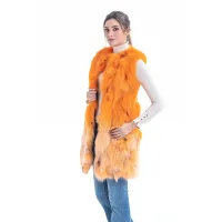 Picture Fascinating long fox fur vest - A&A Vesa