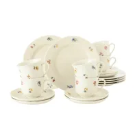 Zdjęcie 18-elementowy serwis do kawy z porcelany w kolorze kości słoniowej - Seltmann Weiden