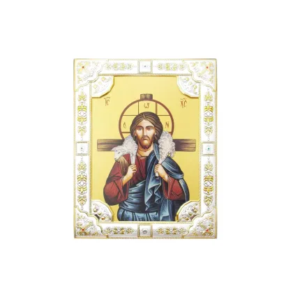 Zdjęcie Wyjątkowa ikona Chrystus Dobry Pasterz 18 x 14 cm