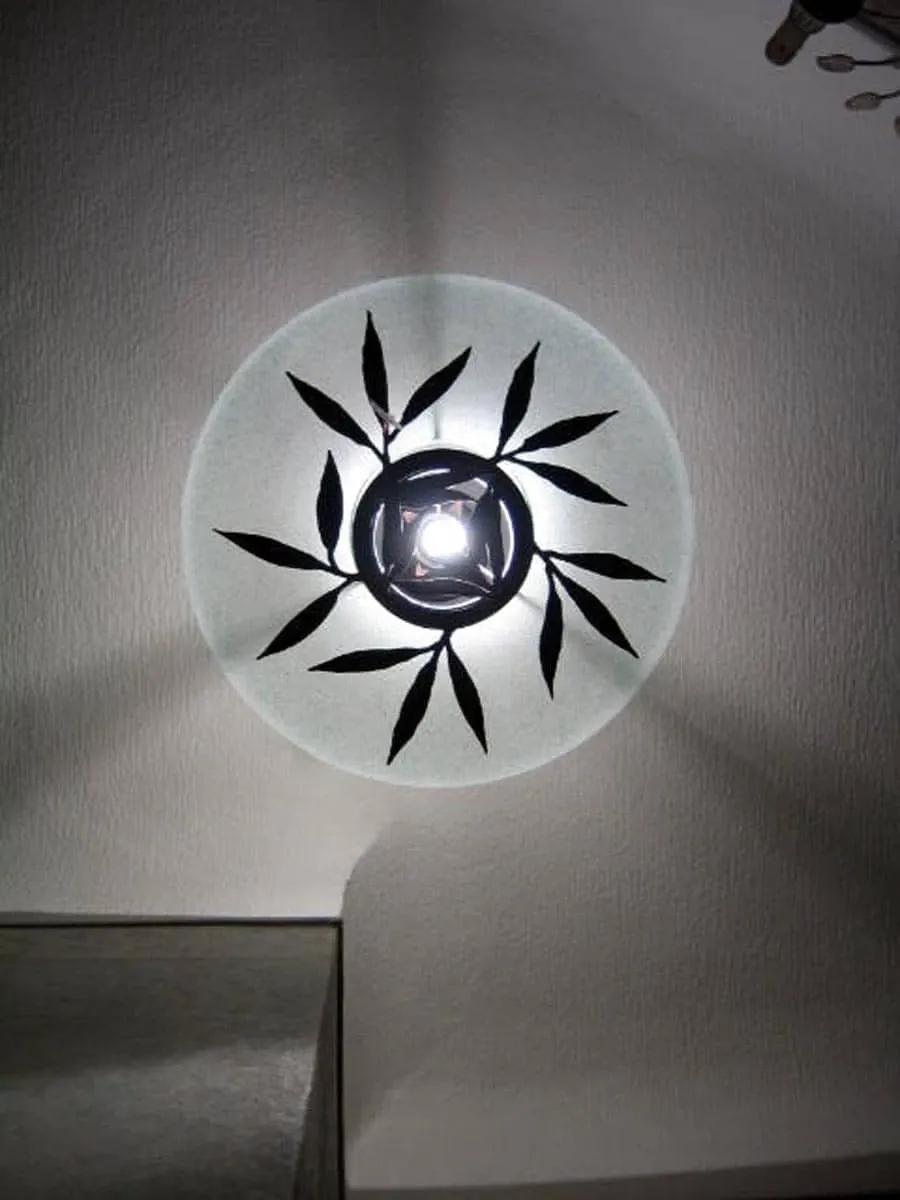 obrazek 1 Lampa sufitowa z 1 żarówką z kutego żelaza Lata 80