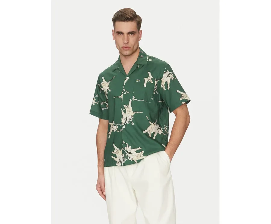 obrazek 1 Lacoste Koszula CH0113 Zielony Relaxed Fit