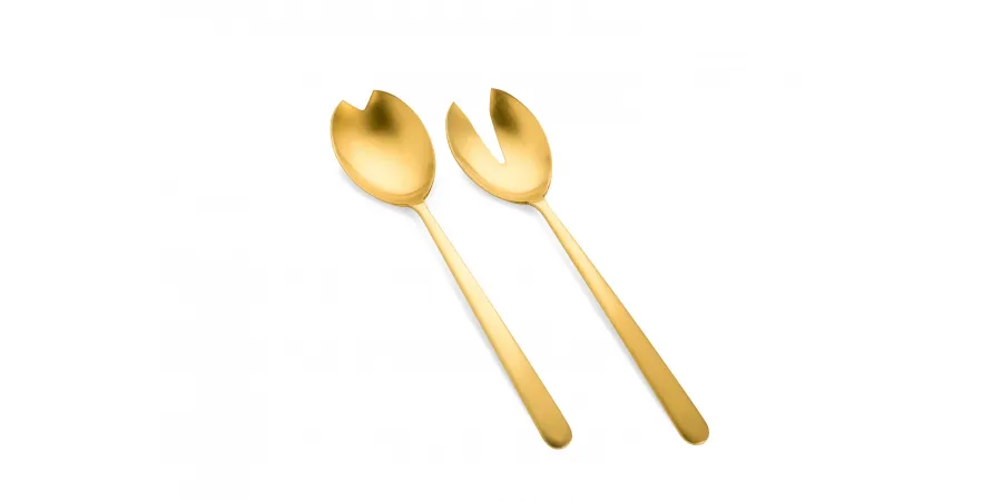obrazek 3 Elegancki włoski komplet widelców stołowych z kolekcji Linea Ice Oro