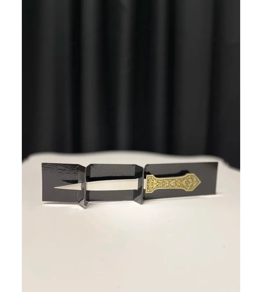 picture 3 Double-sided geometric letter opener with a damask pattern - Anframa