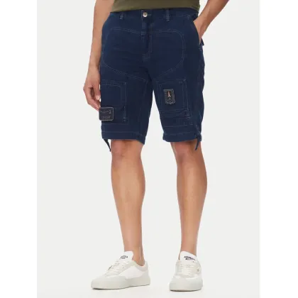 Zdjęcie Aeronautica Militare Szorty jeansowe 251BE252CT3507 Granatowy Regular Fit
