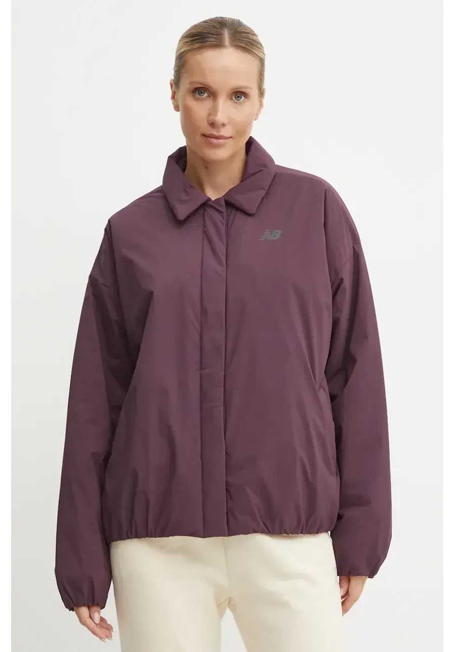 obrazek 1 New Balance kurtka damska kolor bordowy przejściowa WJ43506PLN
