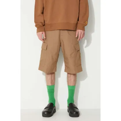 Zdjęcie Carhartt WIP szorty bawełniane Szorty Carhartt Regular Cargo Short kolor brązowy I028246-CYPRESS