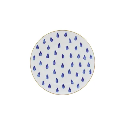 Zdjęcie Fascynujący talerz deserowy ze złotym brzegiem - Porcel