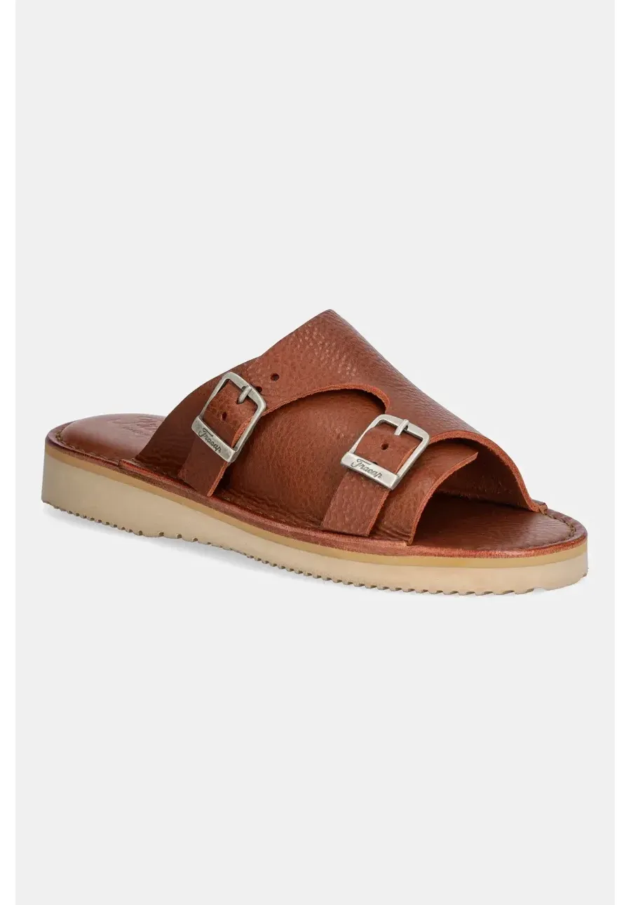 obrazek 1 Fracap klapki skórzane Sandals kolor brązowy D110