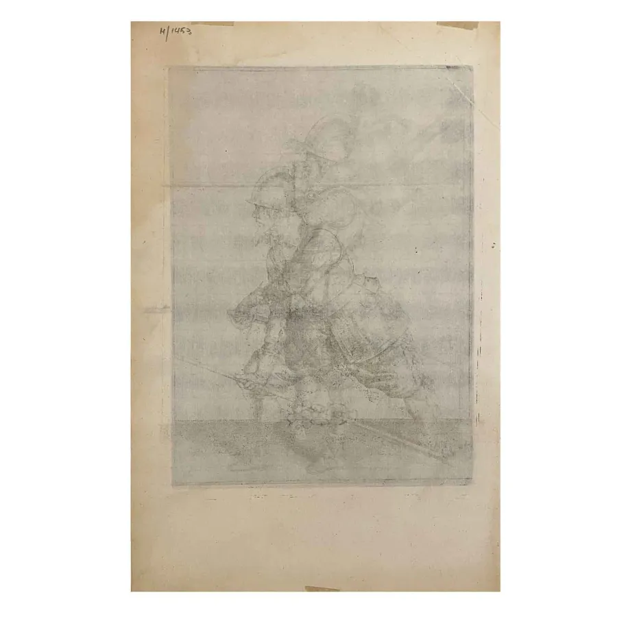 obrazek 5 Rycina Jacob de Gheyn Żołnierz w walce XVII wiek