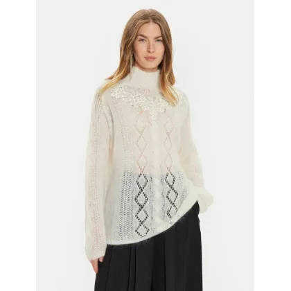 Zdjęcie TWINSET Golf 242TP3420 Écru Loose Fit