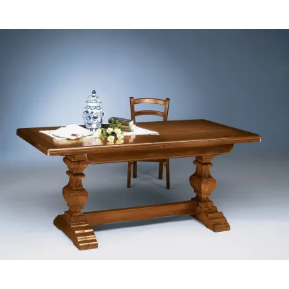 Picture Italian, classic extendable table 160-340cm for an elegant dining room - Zanini