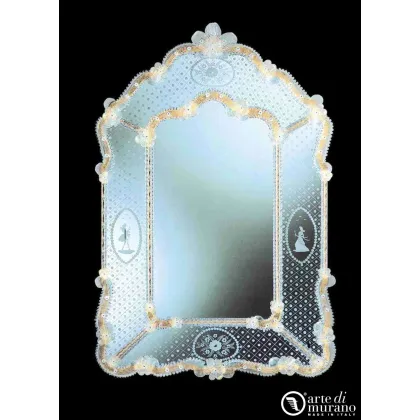 Zdjęcie Ekskluzywne weneckie lustro ze szkła Murano