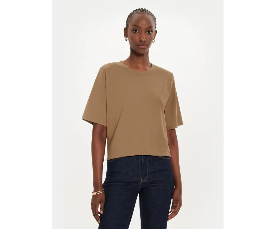 obrazek 1 ViCOLO T-Shirt UB0294 Brązowy Regular Fit