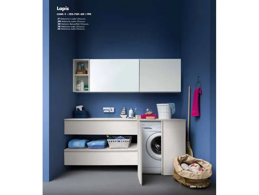 obrazek 1 Włoski, minimalistyczny komplet mebli łazienkowych - Birex