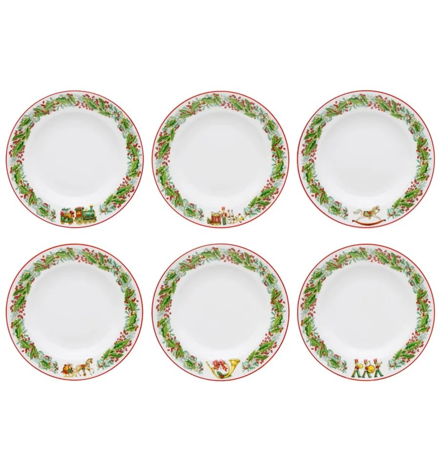 obrazek 1 Porcelanowy zestaw 6 talerzy do zupy z kolekcji Christmas Magic inspirowanej Londynem - Vista Alegre