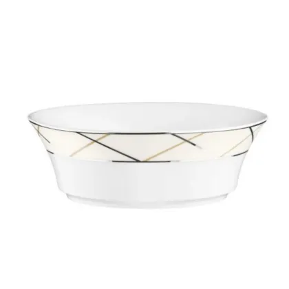 Zdjęcie Okrągła średnia porcelanowa miska z pięknym nowoczesnym zdobieniem - Tettau