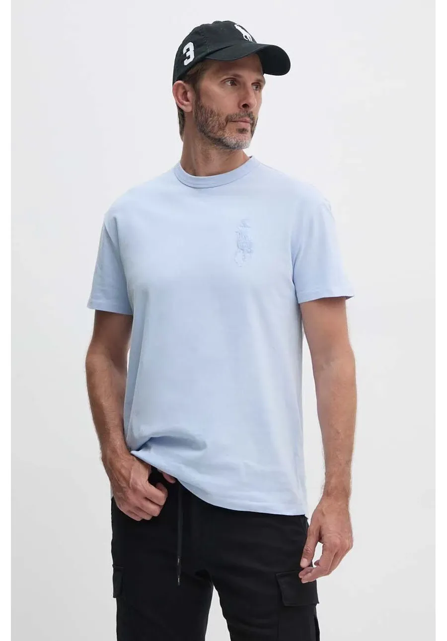 obrazek 1 Polo Ralph Lauren t-shirt bawełniany męski kolor niebieski gładki 710936509