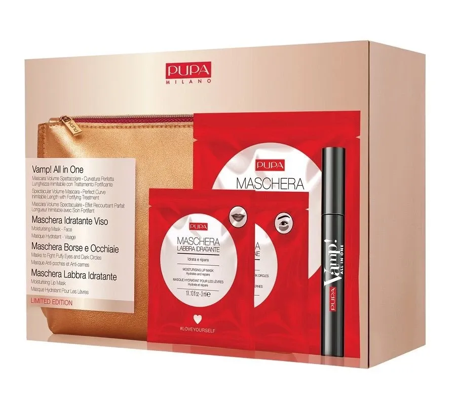 obrazek 1 Pupa  Zestaw (Vamp! Mascara All In One 9ml + Maseczki LoveYourself 3szt)