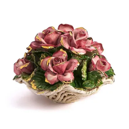 Picture Elegant ceramic decoration with roses for the living room