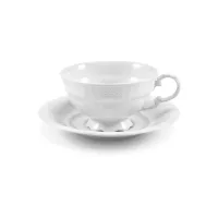 Zdjęcie Luksusowa klasyczna filiżanka do herbaty ze spodkiem z porcelany - Leander