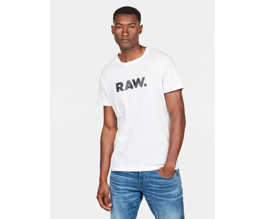 obrazek 1 G-Star Raw T-Shirt Holorn D08512-8415 Biały Regular Fit