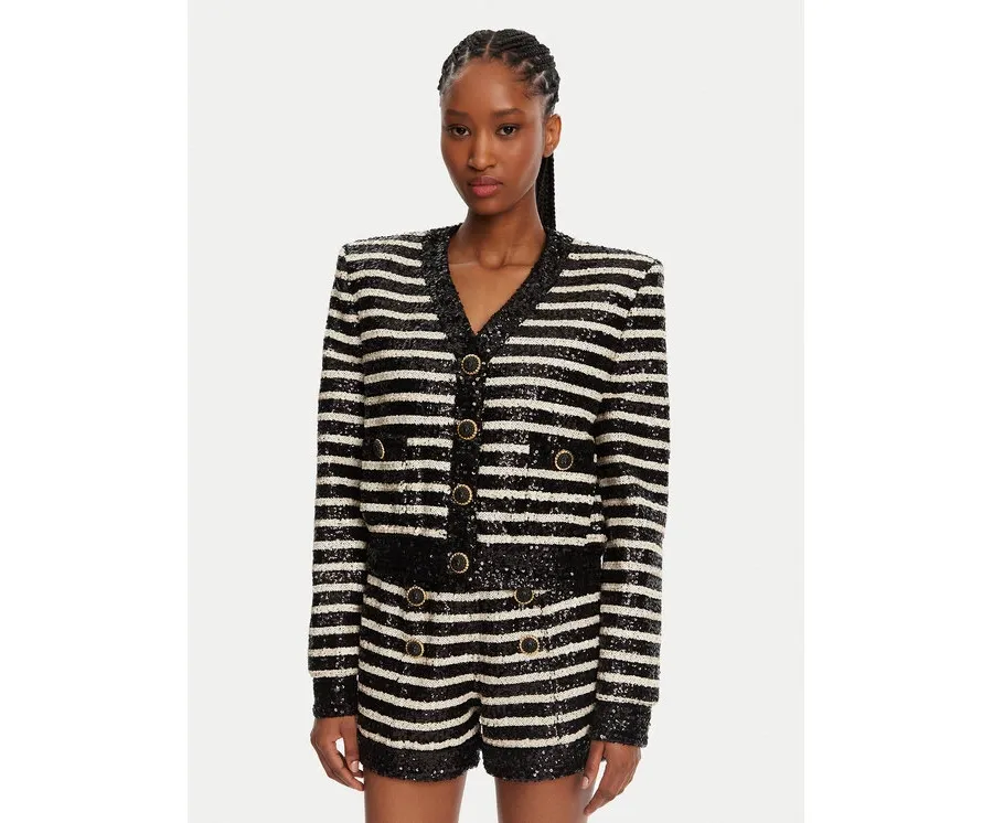 obrazek 1 Balmain Marynarka DF1KL180XJ31 Czarny Regular Fit