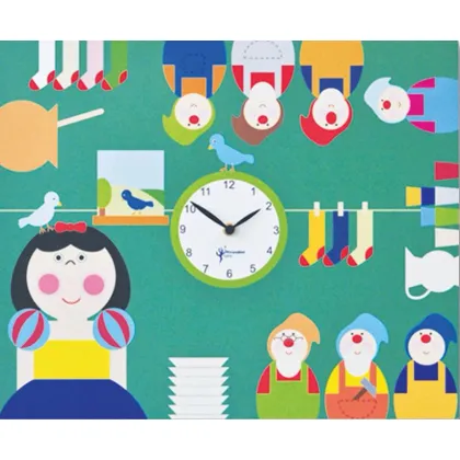 Zdjęcie Włoski dziecięcy zegar ścienny do nauki czasu