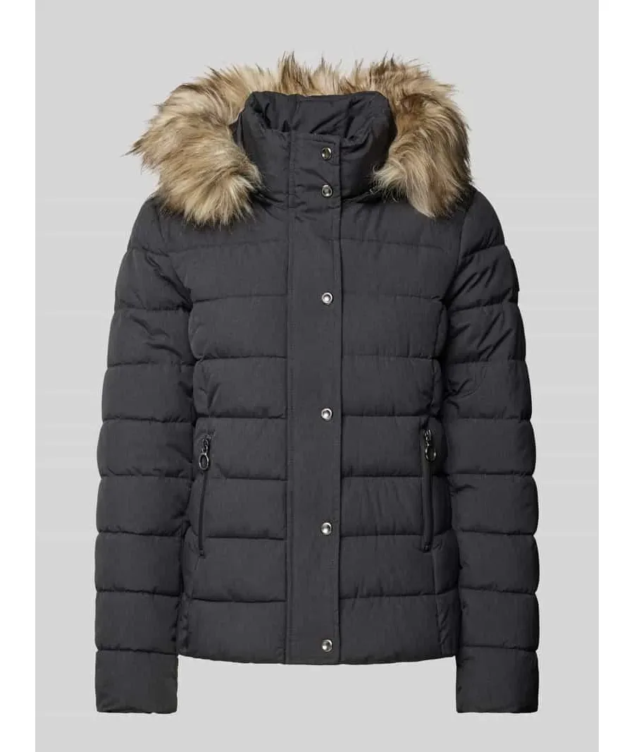obrazek 1 Kurtka pikowana o kroju shaped fit z obszyciem ze sztucznego futra model ‘NEWLUNA’