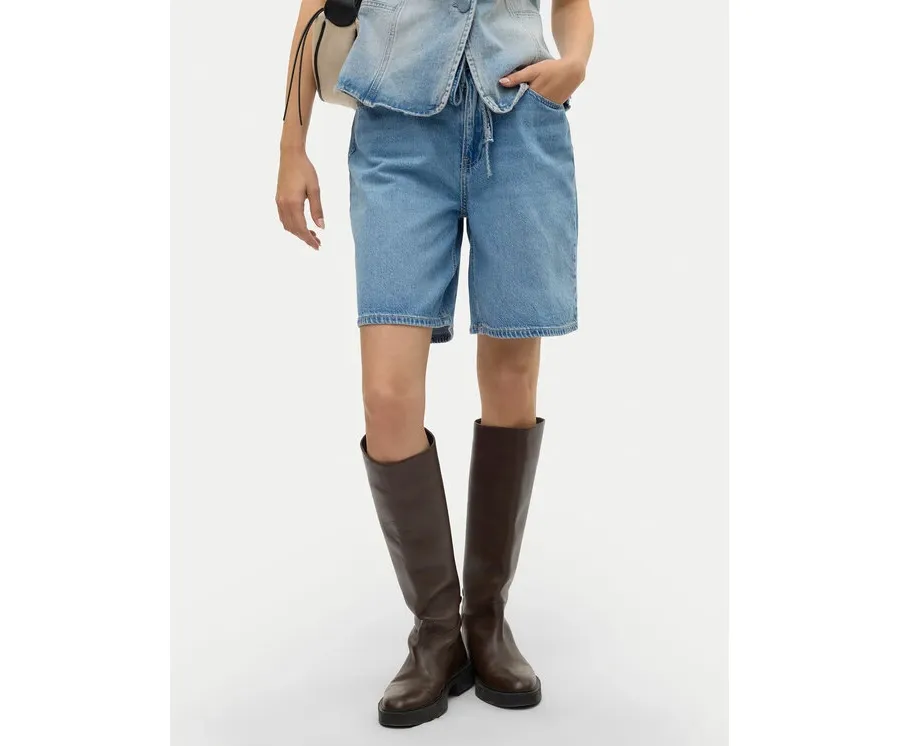 obrazek 1 Vero Moda Szorty jeansowe Villa 10326196 Niebieski Loose Fit