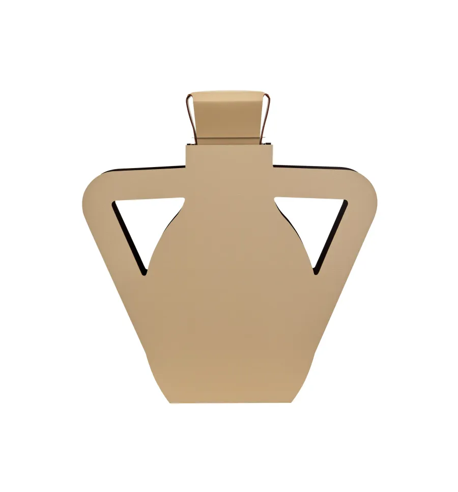 obrazek 1 Skórzany wazon Otto 9x41xH44 cm w kolorze cappuccino z oryginalnymi uchwytami