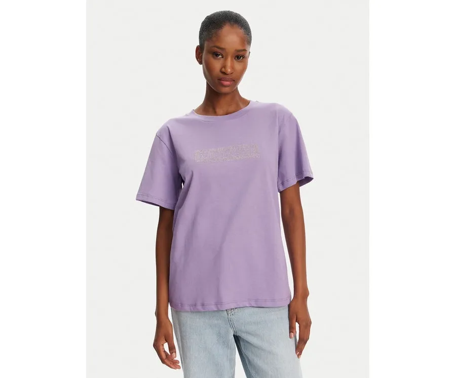 obrazek 1 Patrizia Pepe T-Shirt 2M4422/J274-M531 Fioletowy Regular Fit