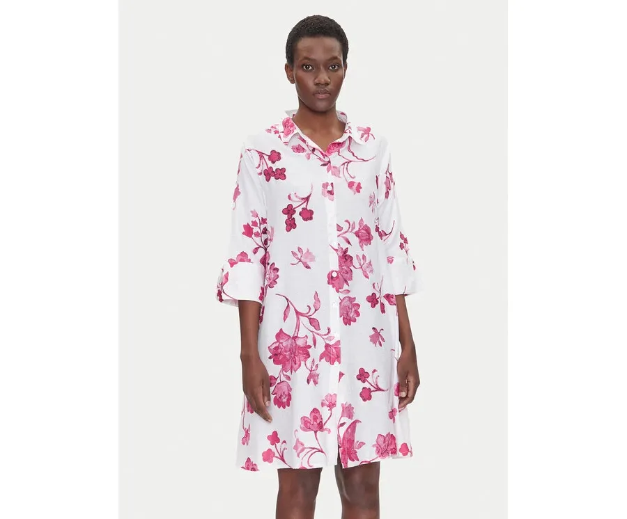 obrazek 1 Iconique Sukienka koszulowa IC25-055 Biały Relaxed Fit