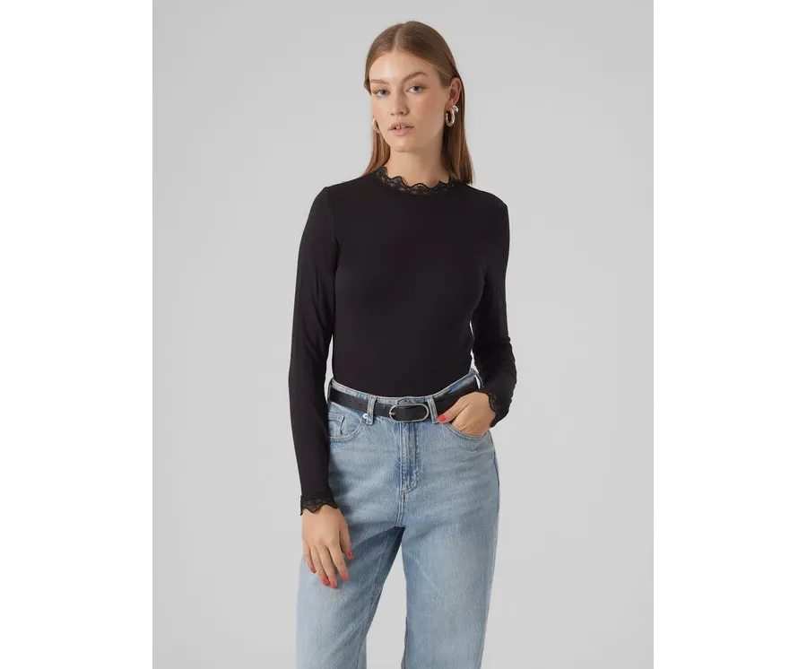 obrazek 1 Vero Moda Bluzka 10295141 Czarny Slim Fit