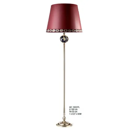 Zdjęcie Wyjątkowa lampa podłogowa z kryształową kulą z kloszem – Il Paralume Marina