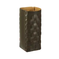 Picture Leather woven umbrella basket 20x20xH51 cm, dark olive