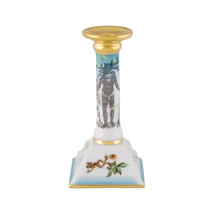 Zdjęcie Świecznik męski z porcelany Rêveries z przedstawieniem mężczyzny wśród roślin - Vista Alegre